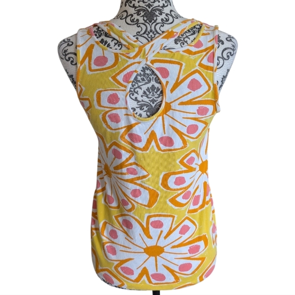 Marimekko Tank Top Women's Large Scoop Neck Floral 60s 70s Flower Power Groovy - Picture 11 of 11